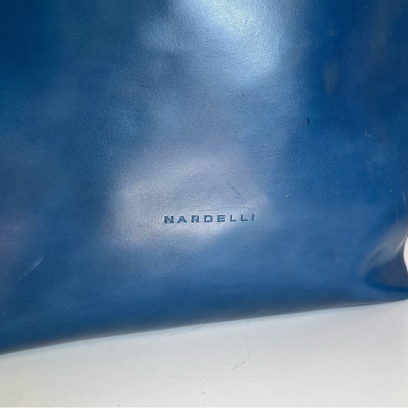 Nardelli Blue Leather Tote Bag - Picture 2 of 15